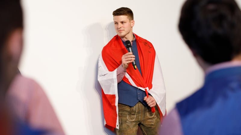 Simon Sailer Siegerehrung bei Bäcker Europameisterschaft